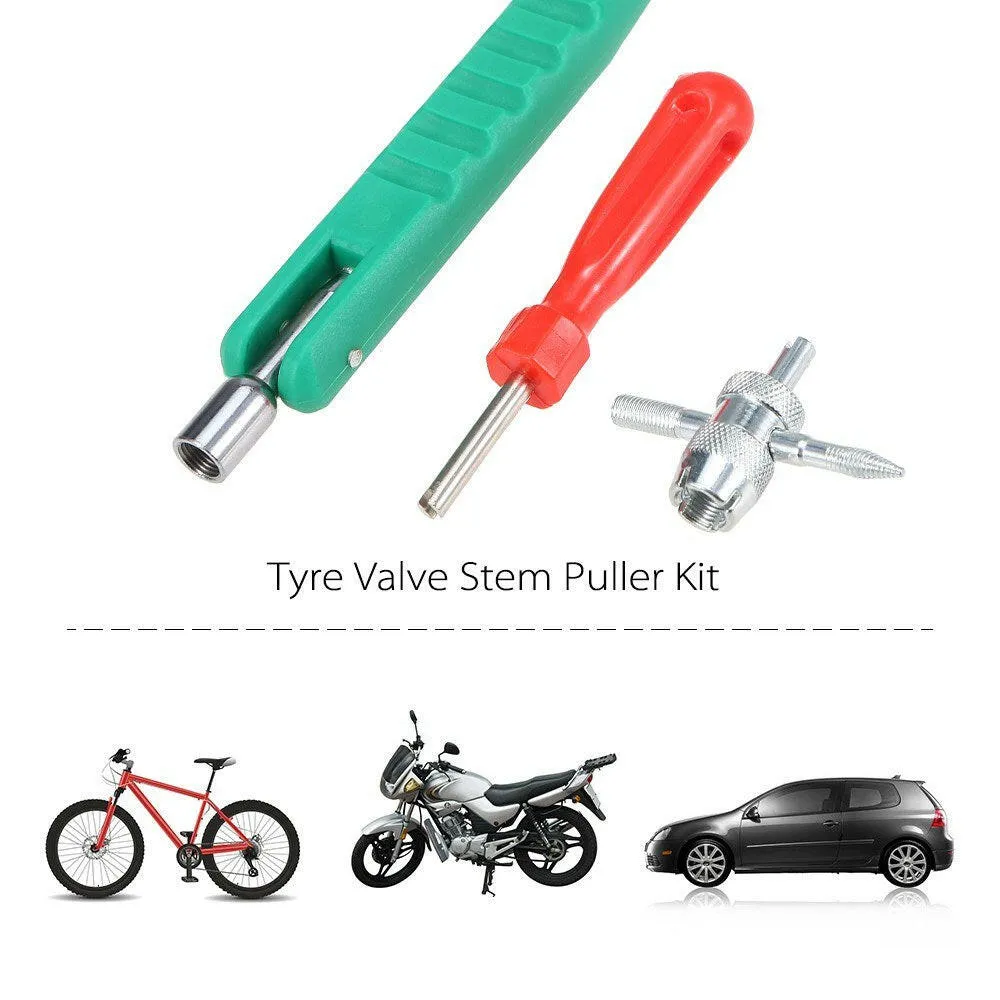 1 Set Tyre Valve Core Repairing Tools Kit Car Tyre Valve Stem Puller Core Remover Repairing  Tools Kit for Motorcycle Bicycle