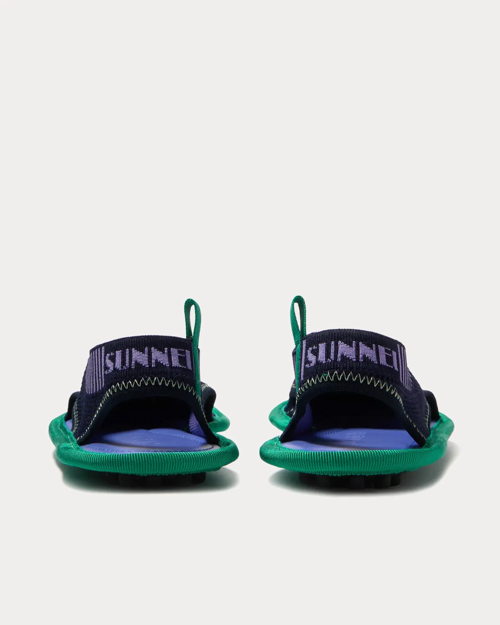 1000CHIODI Knit Blue / Lilac Flat Slip Ons