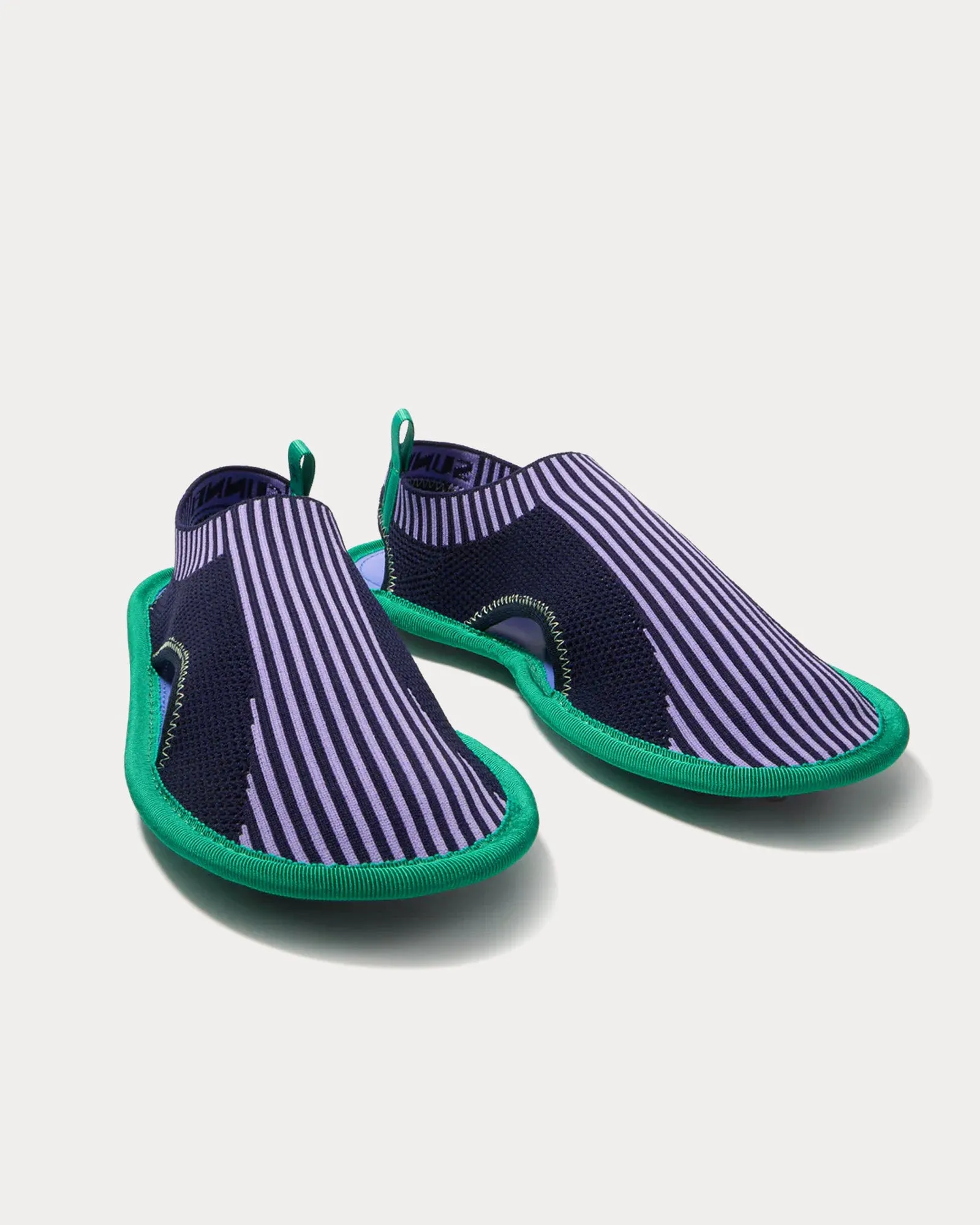 1000CHIODI Knit Blue / Lilac Flat Slip Ons