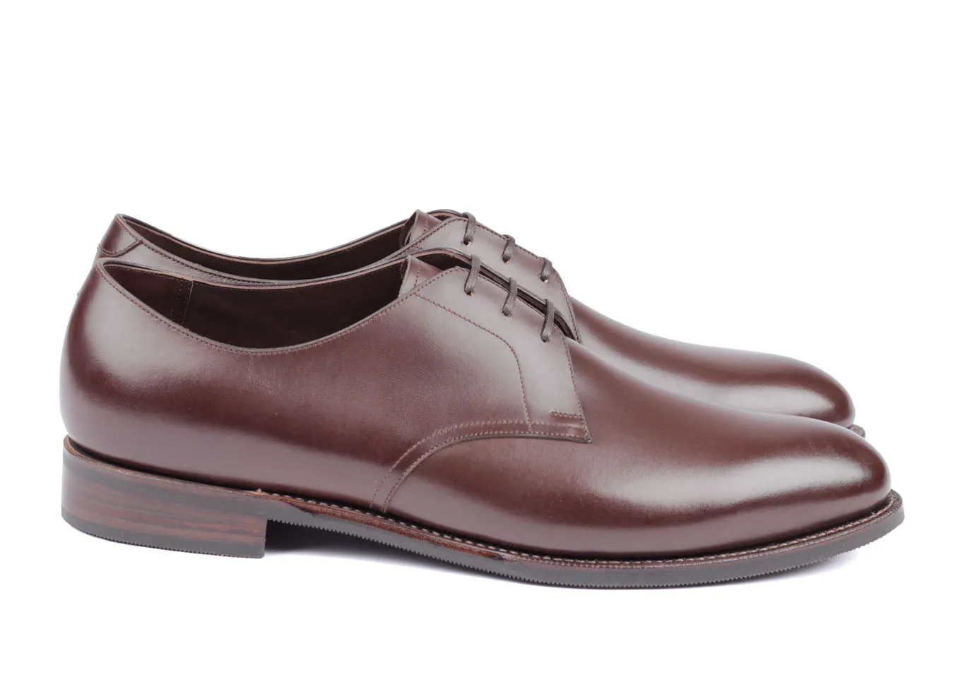 110 - Plain Toe Derby - Dark Brown Du Puy