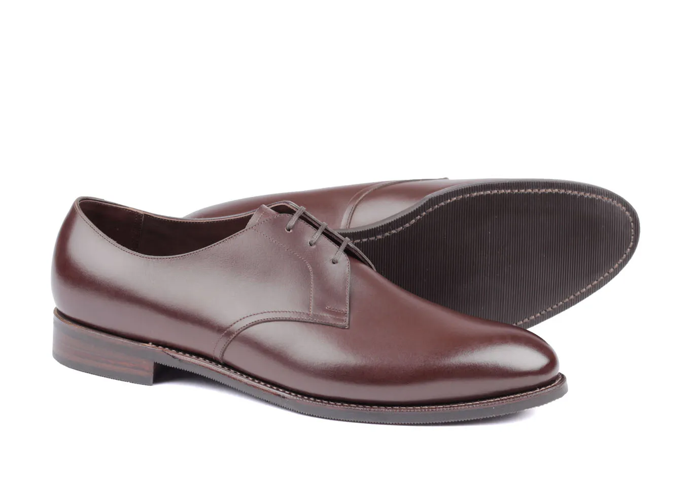 110 - Plain Toe Derby - Dark Brown Du Puy