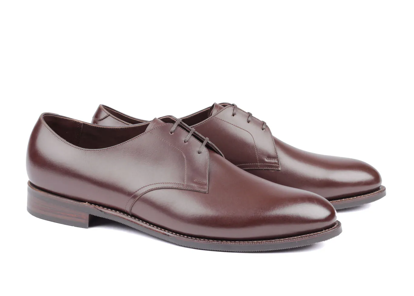 110 - Plain Toe Derby - Dark Brown Du Puy