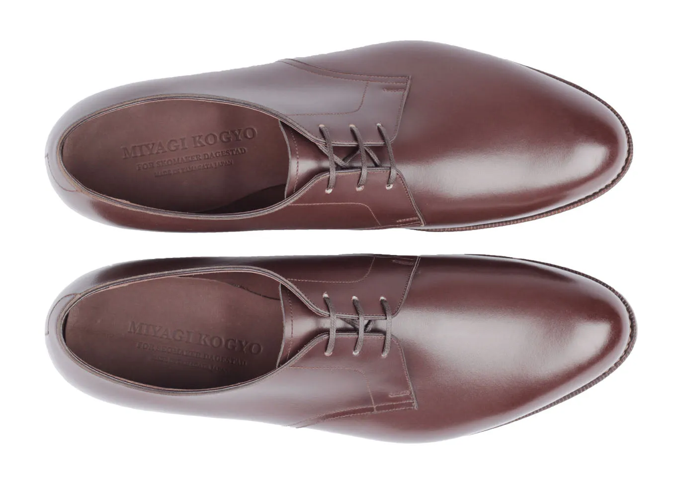 110 - Plain Toe Derby - Dark Brown Du Puy