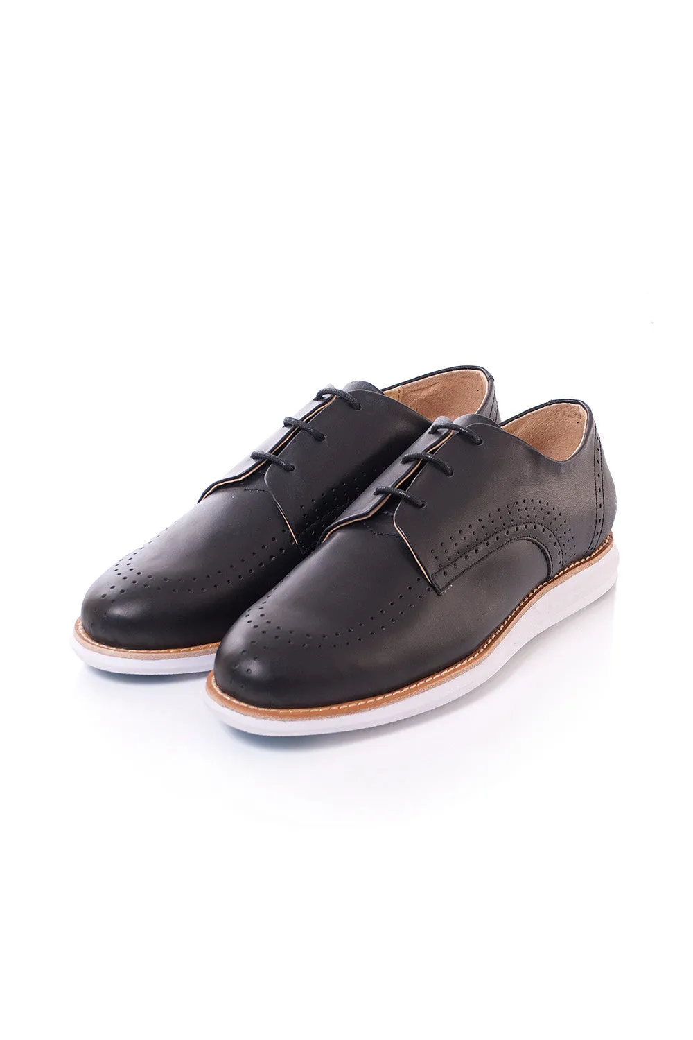 380g A - Black Leather Hand-Punch