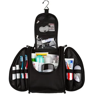 42 Travel Hanging Toiletry Bag – Large Kit Organizer for Men & Women – Spacious & Compact, 17 Compartments for all you need - Strong Zippers, Sturdy Hook, Water Resistant