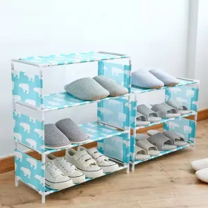 5 Layer Non Woven Fabric Oxford Shoe Rack Shoe Shelf Organizer