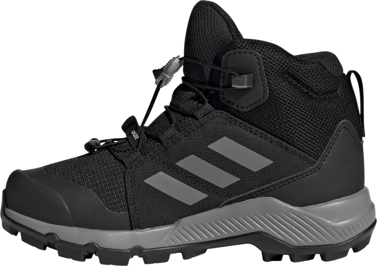 Adidas Kids&#x27; Terrex Mid GORE-TEX Hiking Shoes Cblack/Grethr/Cblack | Buy Adidas Kids&#x27; Terrex Mid GORE-TEX Hiking Shoes Cblack/Grethr/Cblack here | Outnorth