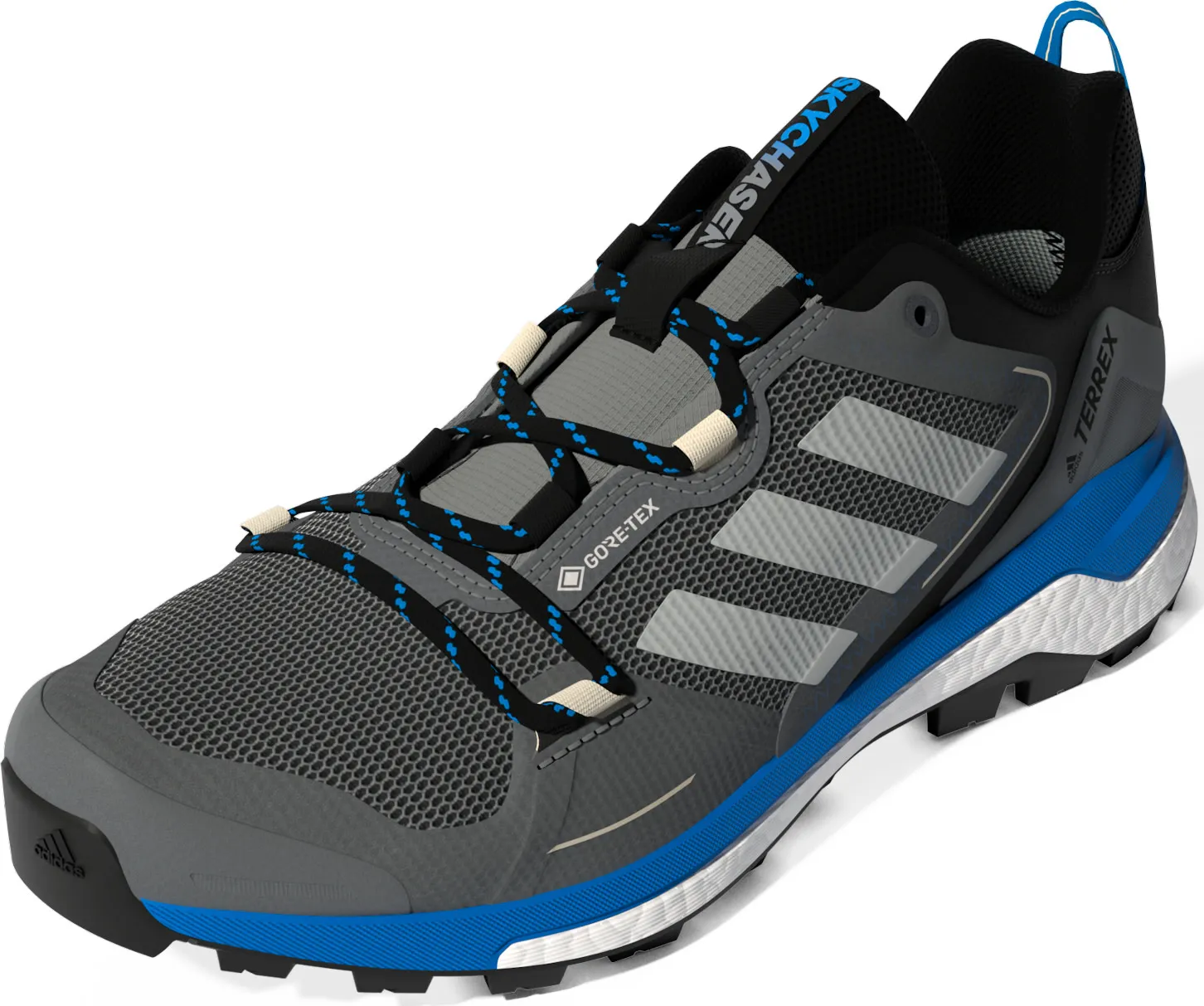 Adidas Men&#x27;s Terrex Skychaser GORE-TEX 2.0 Hiking Shoes Grey Three/Grey Two/Blue Rush | Buy Adidas Men&#x27;s Terrex Skychaser GORE-TEX 2.0 Hiking Shoes Grey Three/Grey Two/Blue Rush here | Outnorth