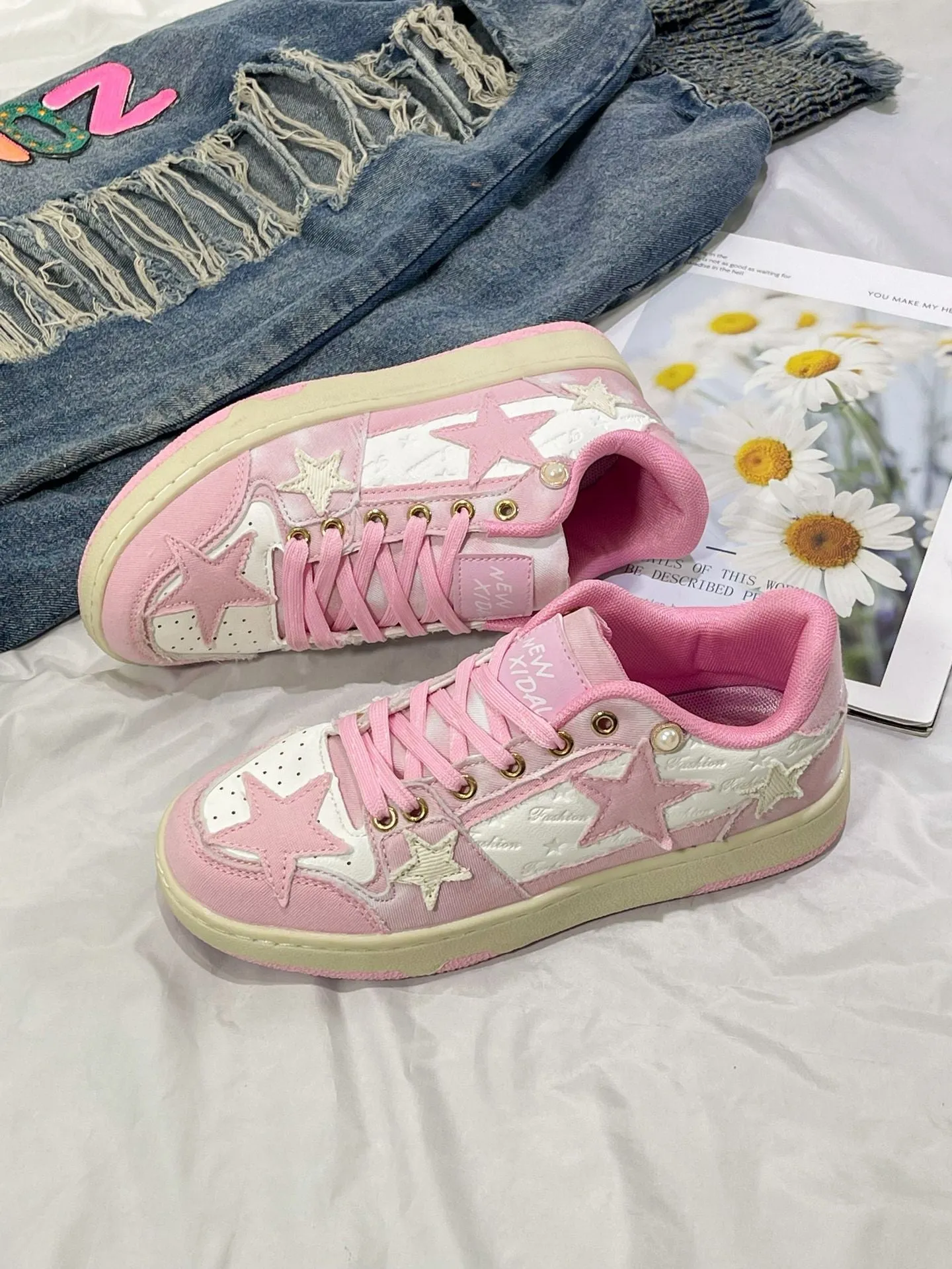Amozae-Back To School Gifts Wish Upon a Star Sneakers
