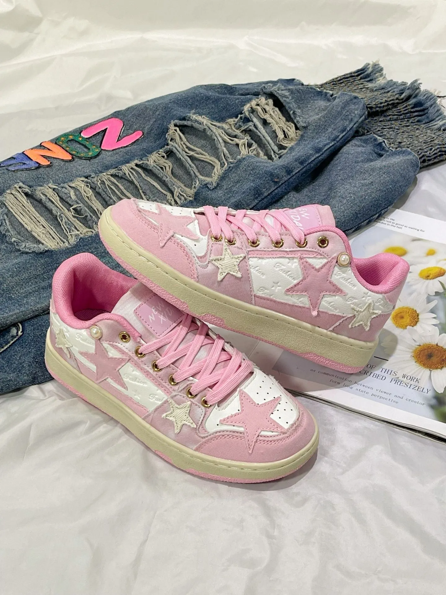 Amozae-Back To School Gifts Wish Upon a Star Sneakers