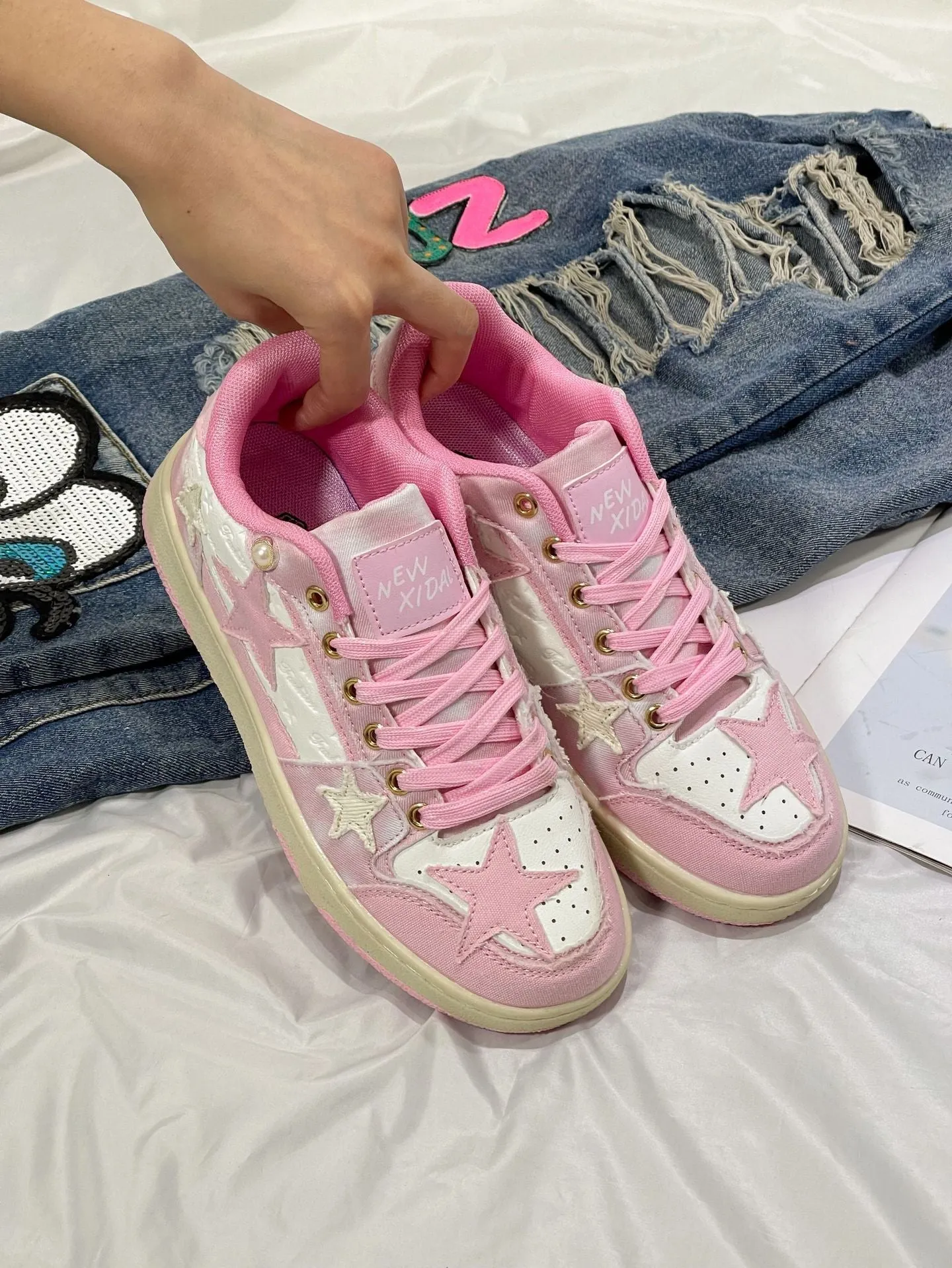 Amozae-Back To School Gifts Wish Upon a Star Sneakers