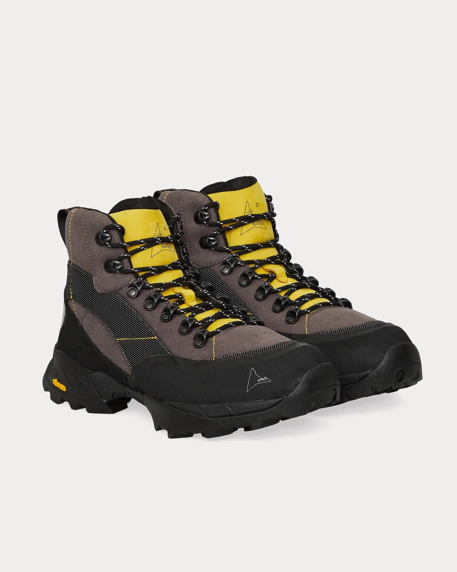 Andreas Dark Grey / Yellow Hiking Boots
