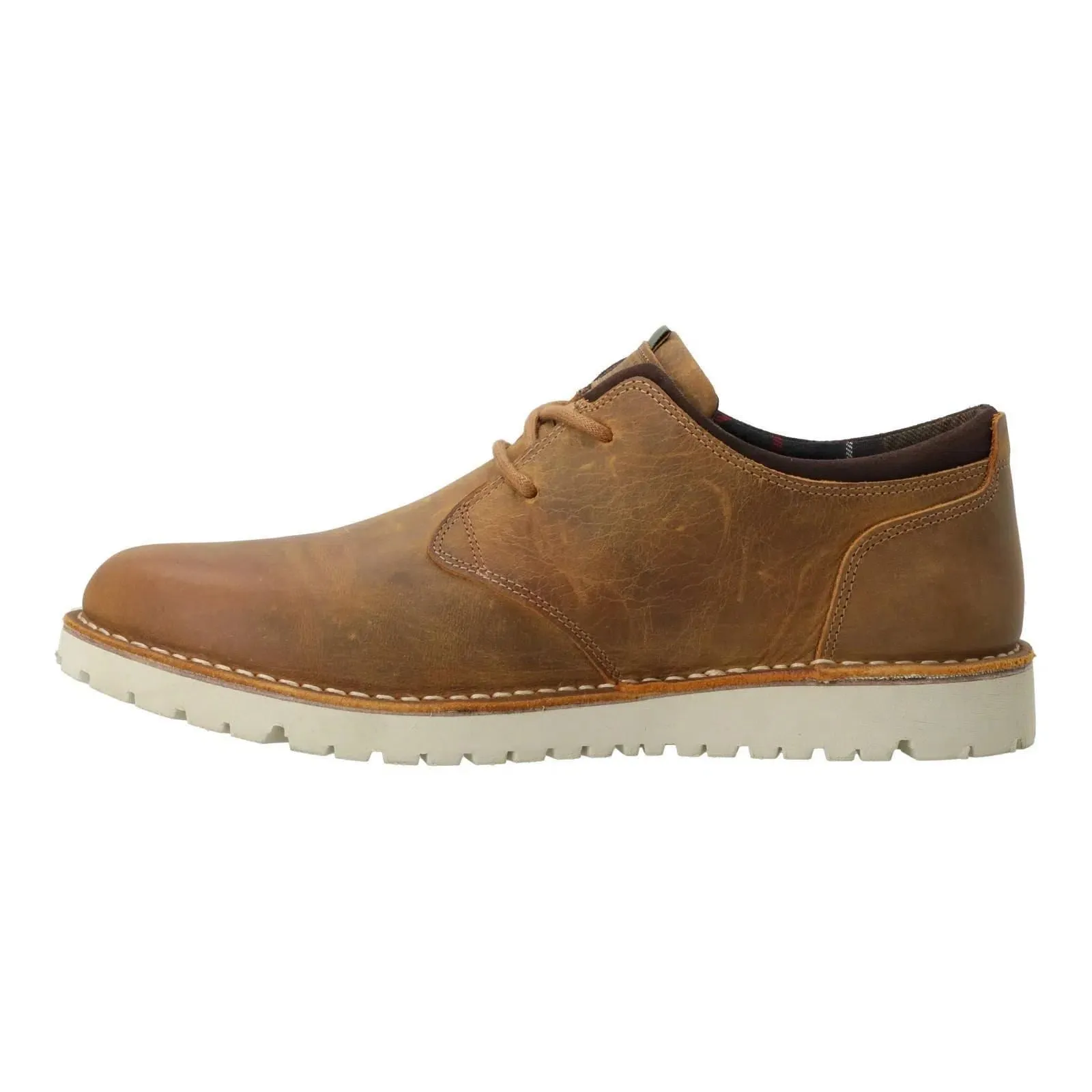 BARBOUR Acer Derby Shoe Lace Up Cognac Brown Leather RRP120