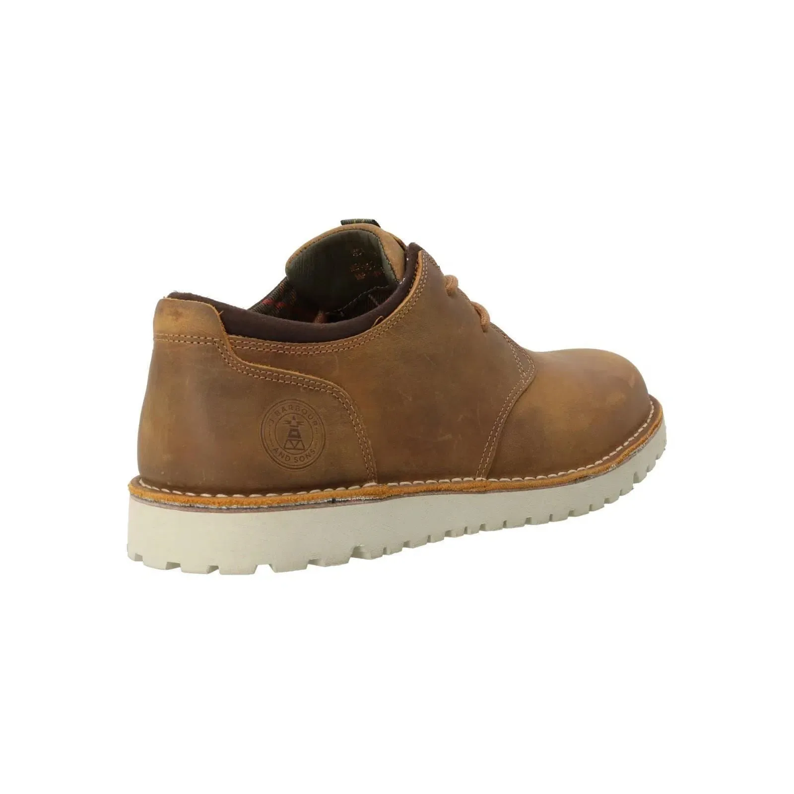 BARBOUR Acer Derby Shoe Lace Up Cognac Brown Leather RRP120
