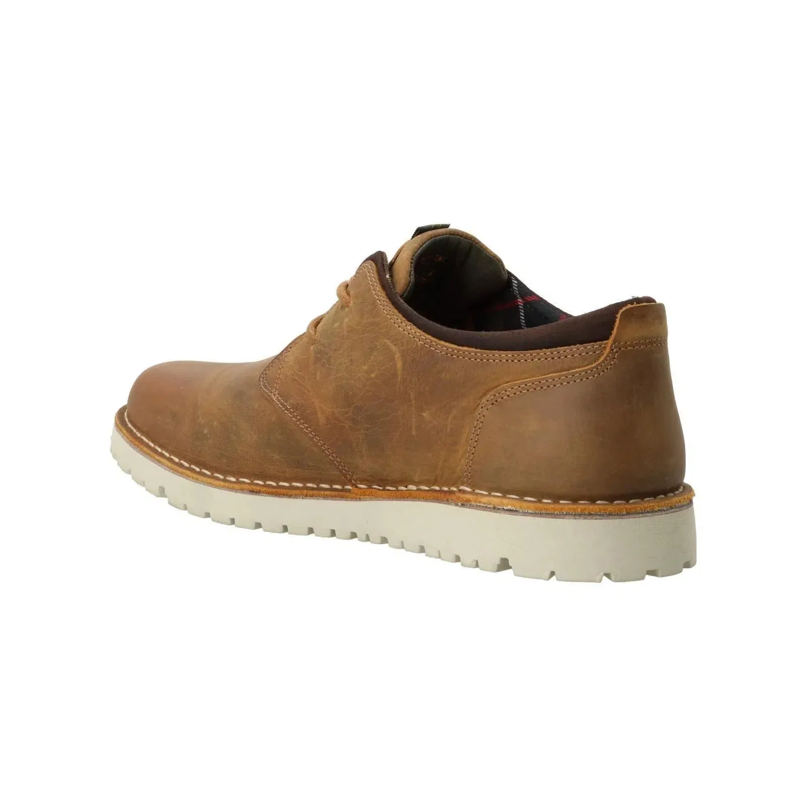 BARBOUR Acer Derby Shoe Lace Up Cognac Brown Leather RRP120