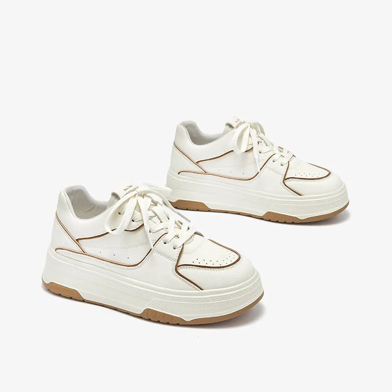 BeauToday Leisure Platform Sneakers with Breathable Air Hole for Women
