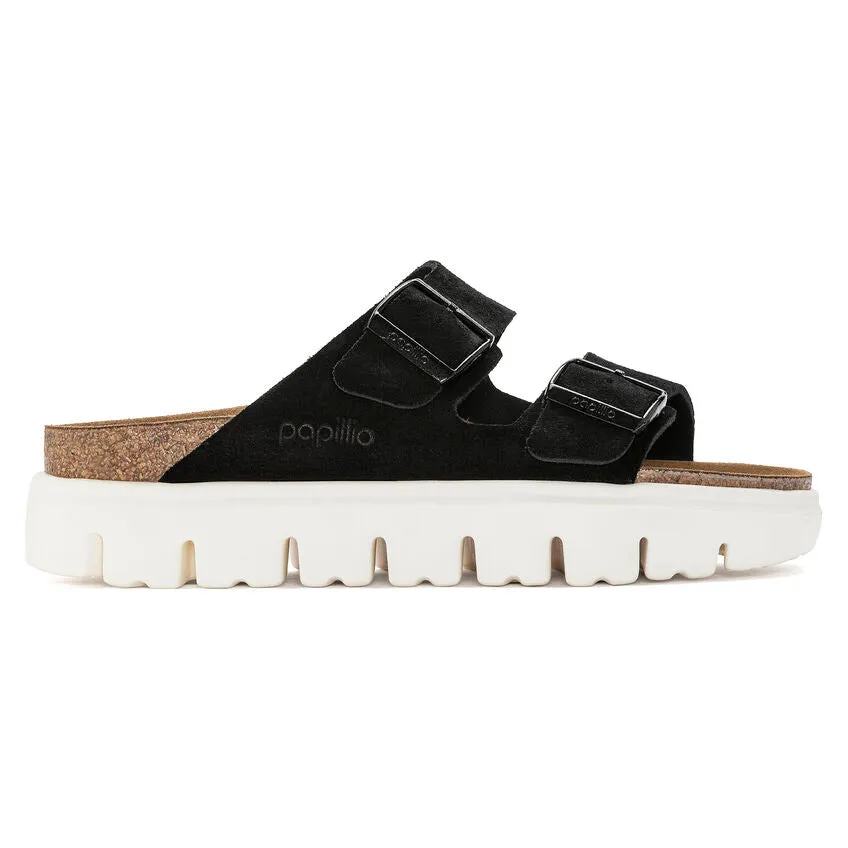 'Birkenstock' Women's Arizona Chunky Suede Leather Sandal - Black