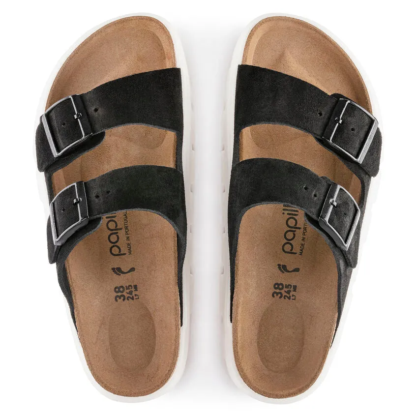 'Birkenstock' Women's Arizona Chunky Suede Leather Sandal - Black