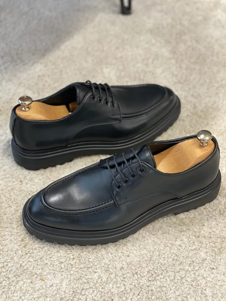 Black Derby Shoes for Men by GentWith.com | Free Worldwide Shipping