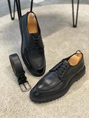 Black Derby Shoes for Men by GentWith.com | Free Worldwide Shipping