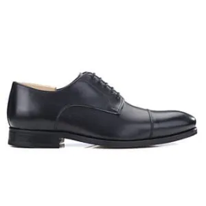Black Derby Shoes - Leather outsole - GILWELL