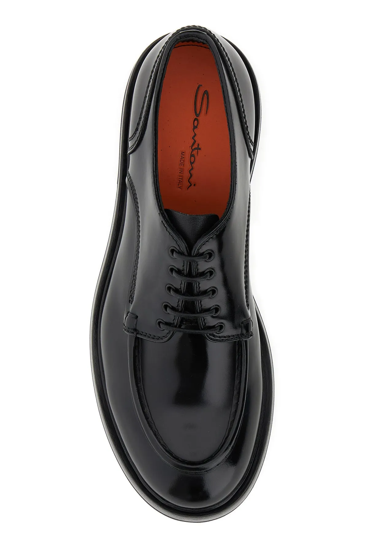 Black leather Gunnar lace-up shoes