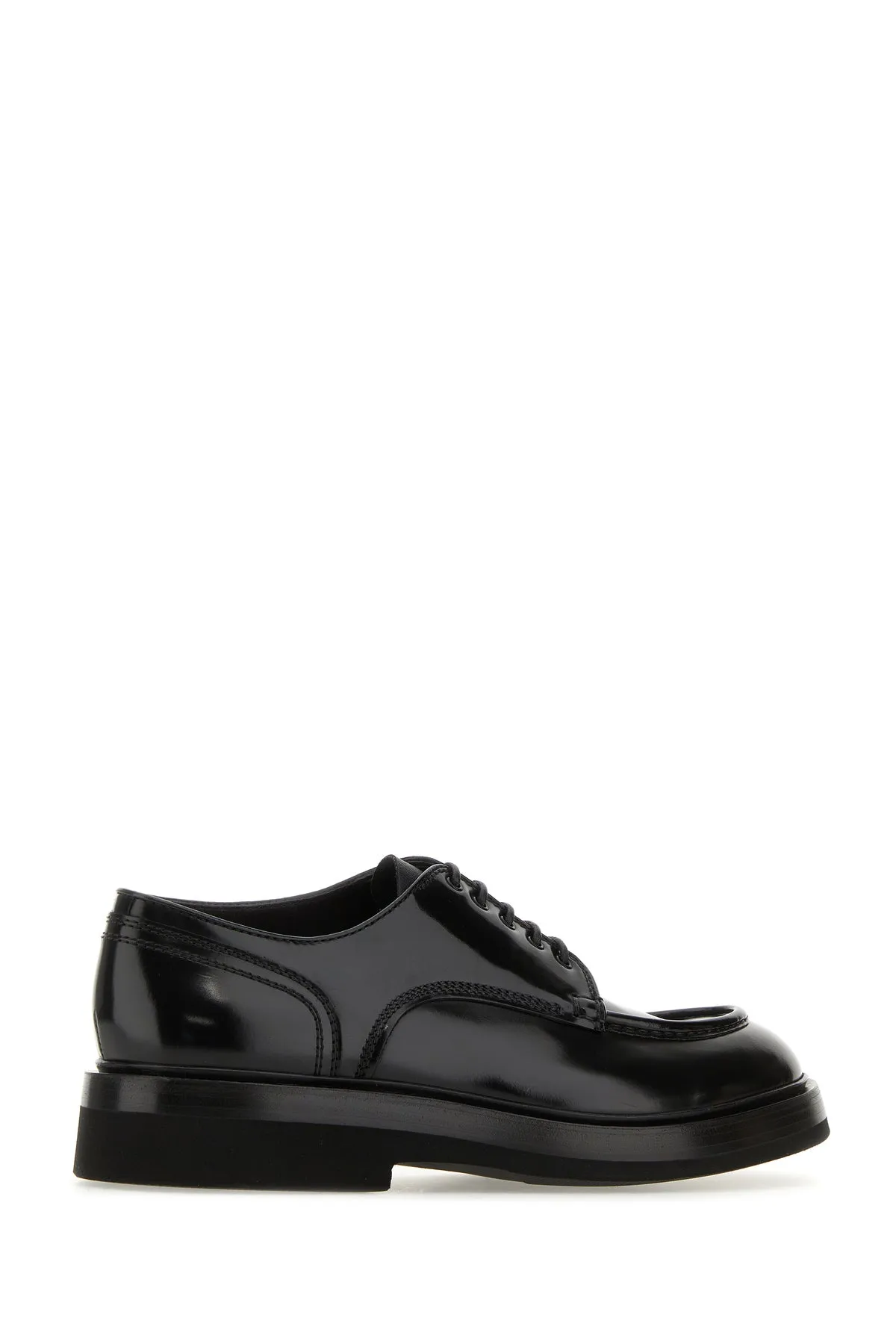 Black leather Gunnar lace-up shoes