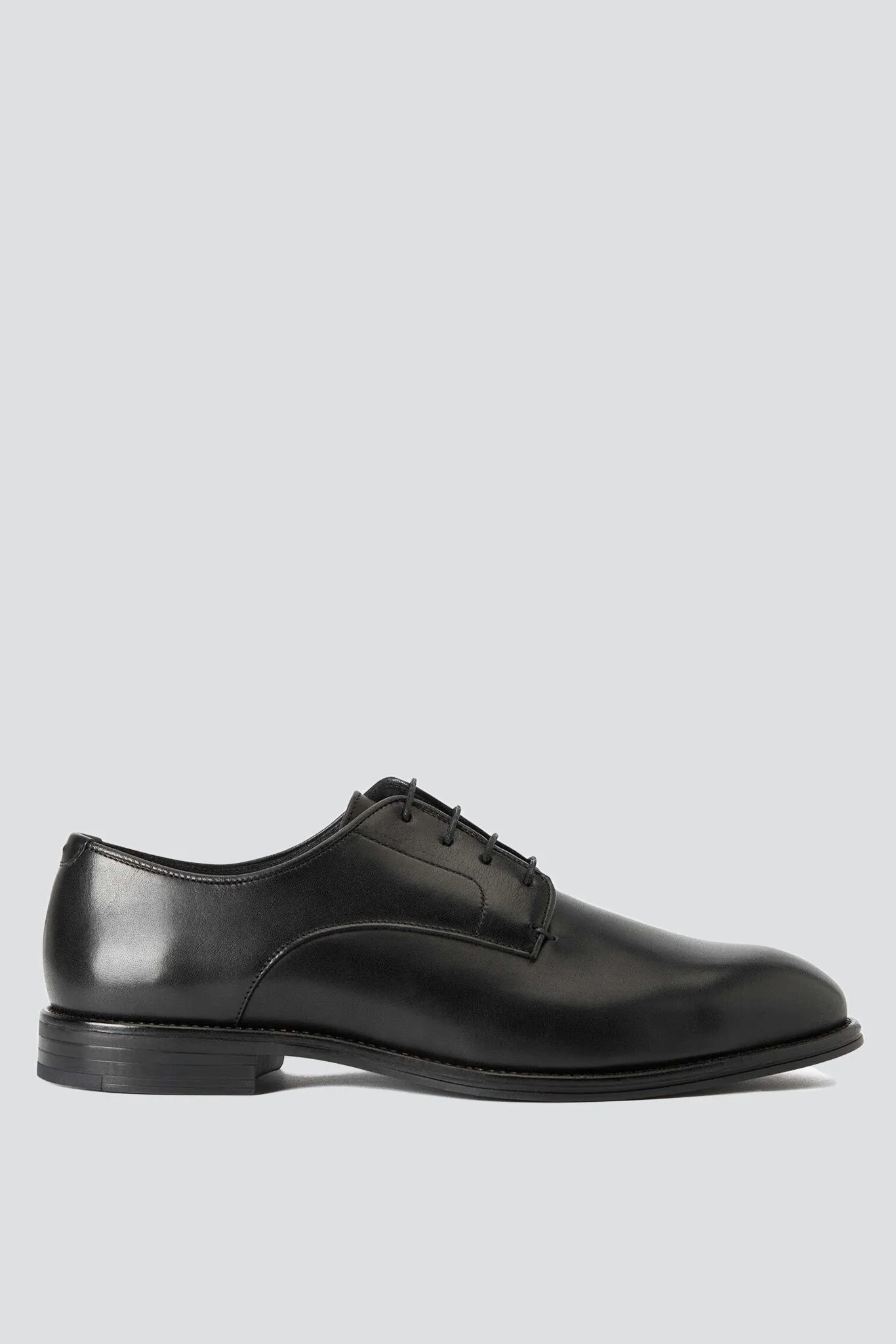 Black Leather Trent Derby