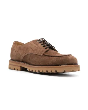Brown Lace Up Suede Derby Shoe