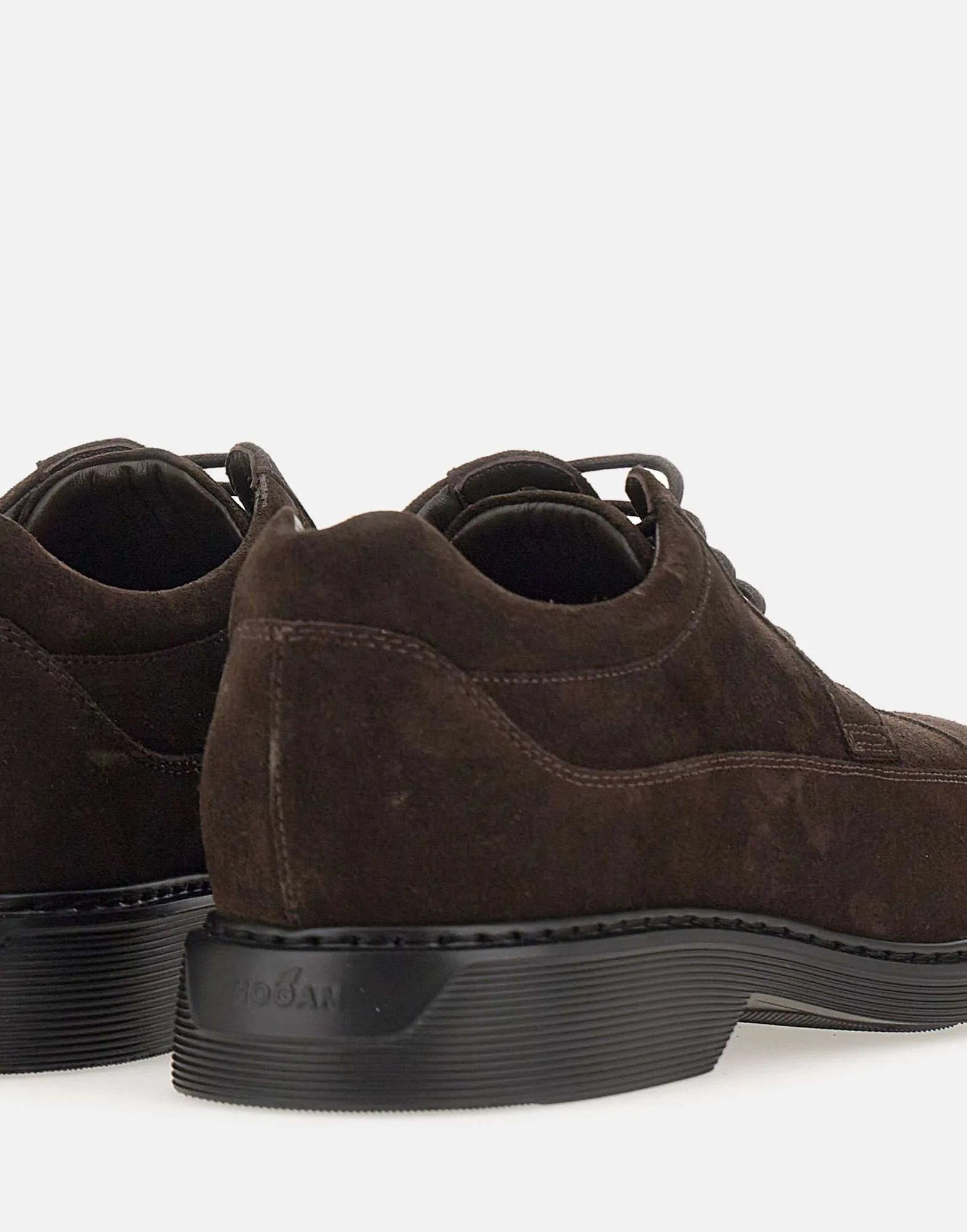 Brown Suede Lace-Up Derby Shoes