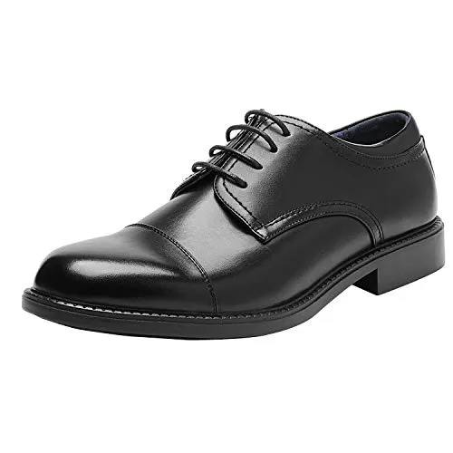 Bruno Marc Men's Downing-01 Black Leather Lined Dress Oxford Shoes Classic Lace Up Formal Size 7 M US