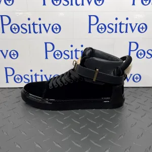Buscemi Womens 100MM Velvet Black Sneakers
