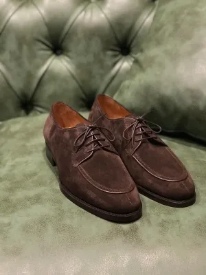 Buy Handmade Brown Suede Leather Derby Shoes by GentWith.com