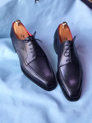 Buy Navy blue Genuine Leather Derby Shoes by GentWith.com