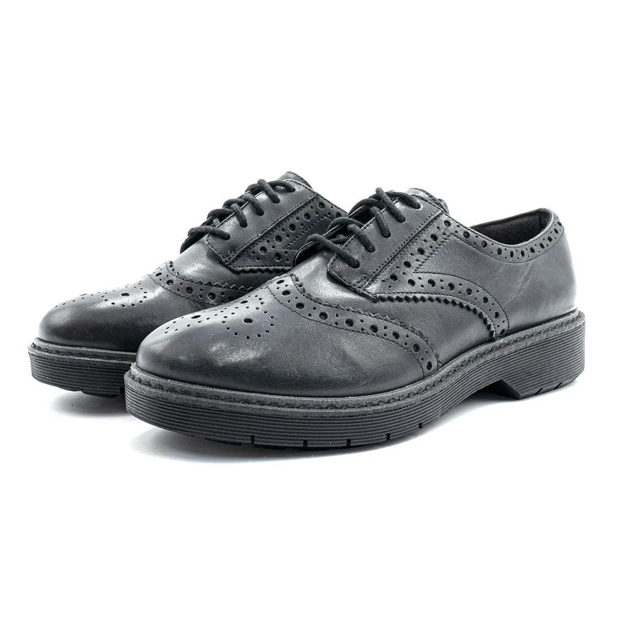 Clarks Brogue Formal Lace Ups Leather Black Colour For Men