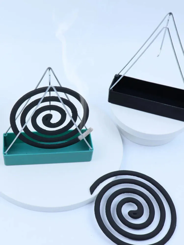 Creative Iron Mosquito Coil Holder Stable Triangular Fireproof Hanging Mosquito Coil Tray Home Supplies