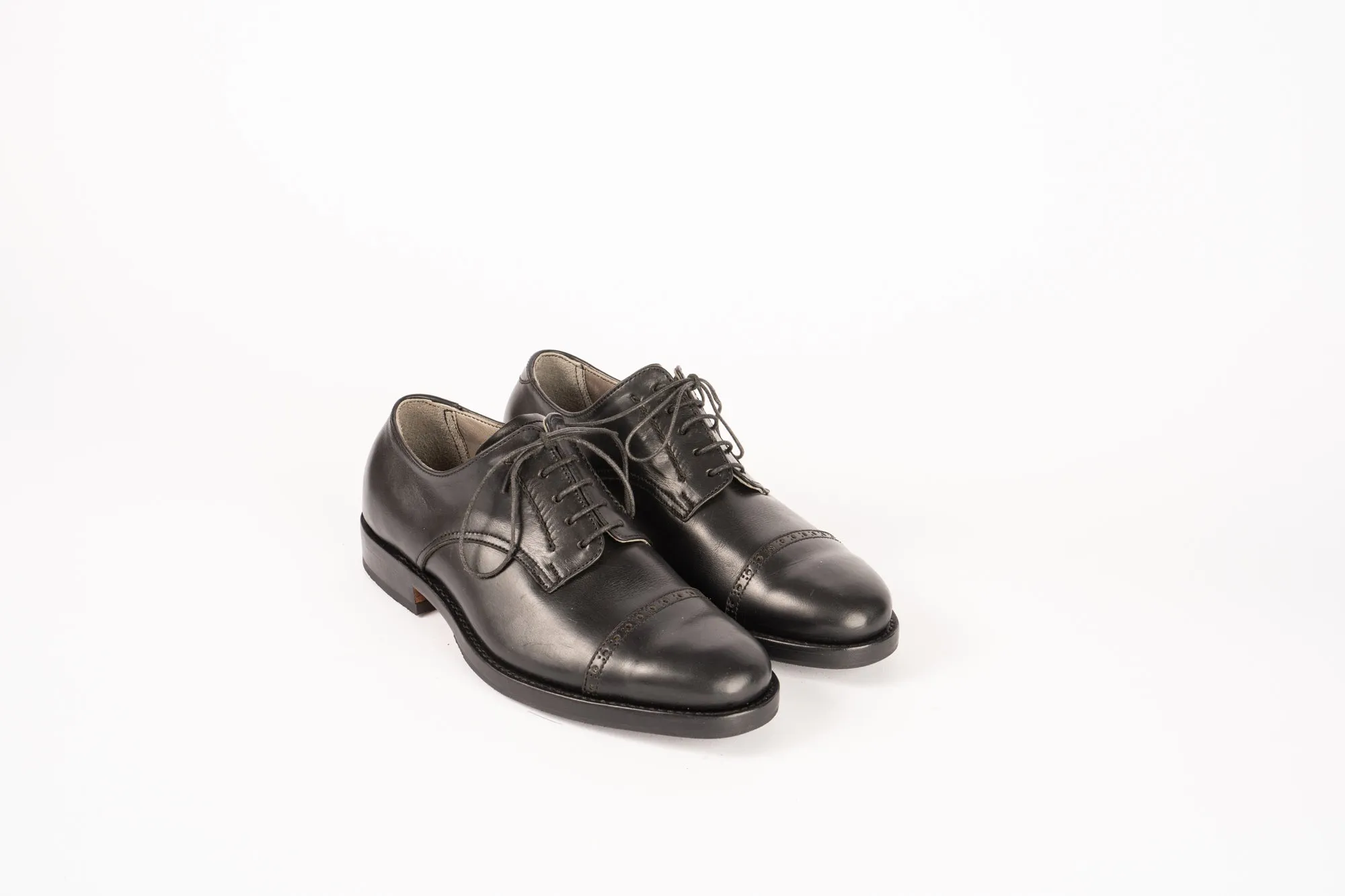 Derby Shoe - Cap Toe Black Chromexcel