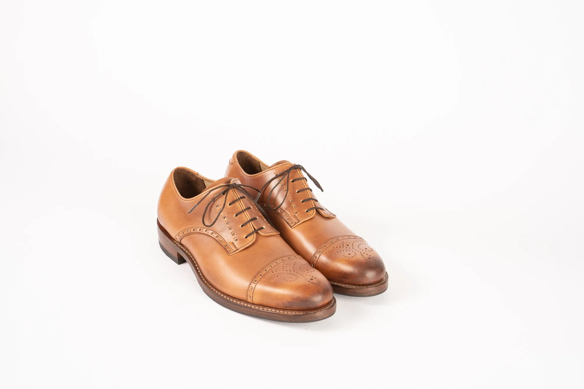 Derby Shoe - Medallion Cap Toe with Brogue