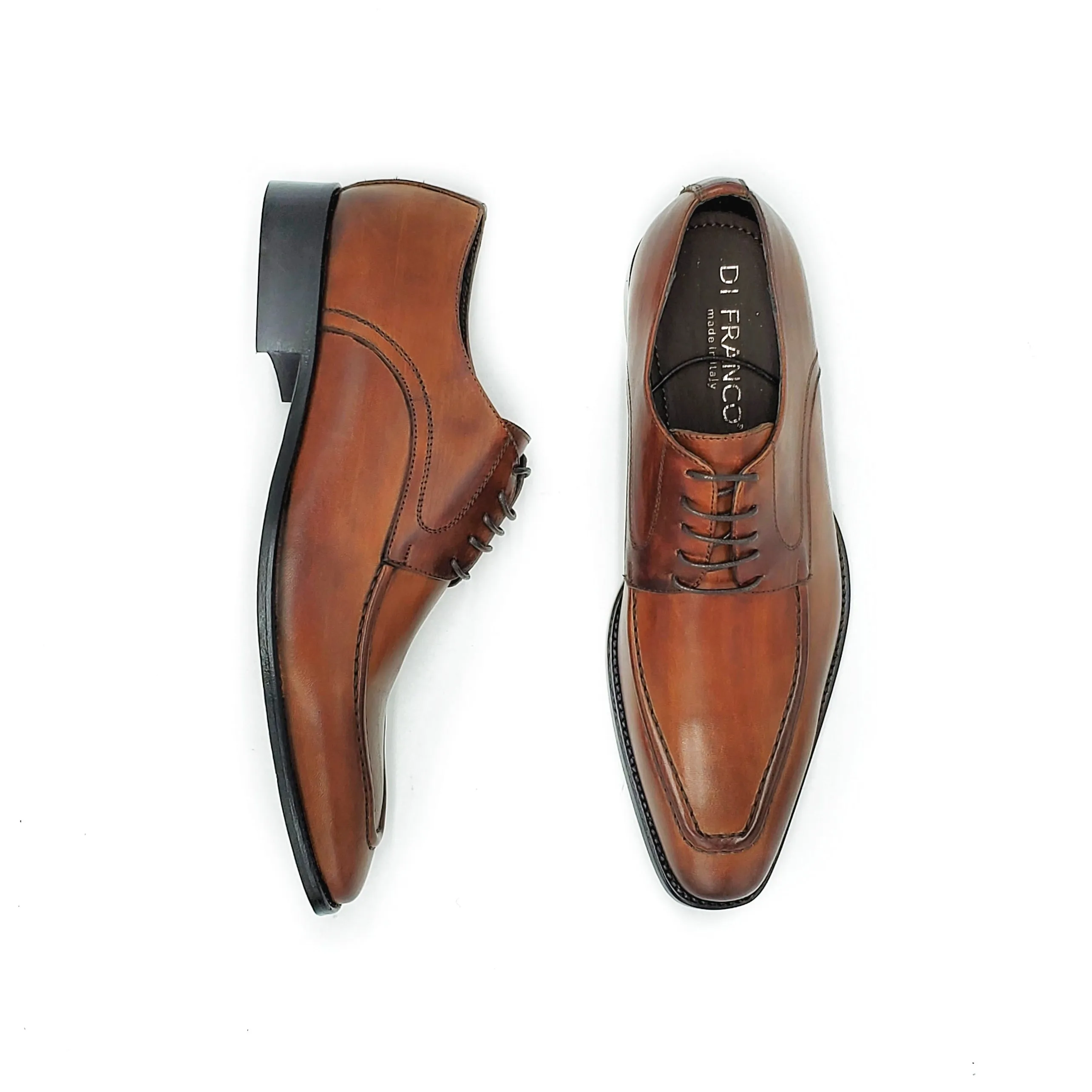 Di Franco Shoes Men's Derby (Black) vero cuoio