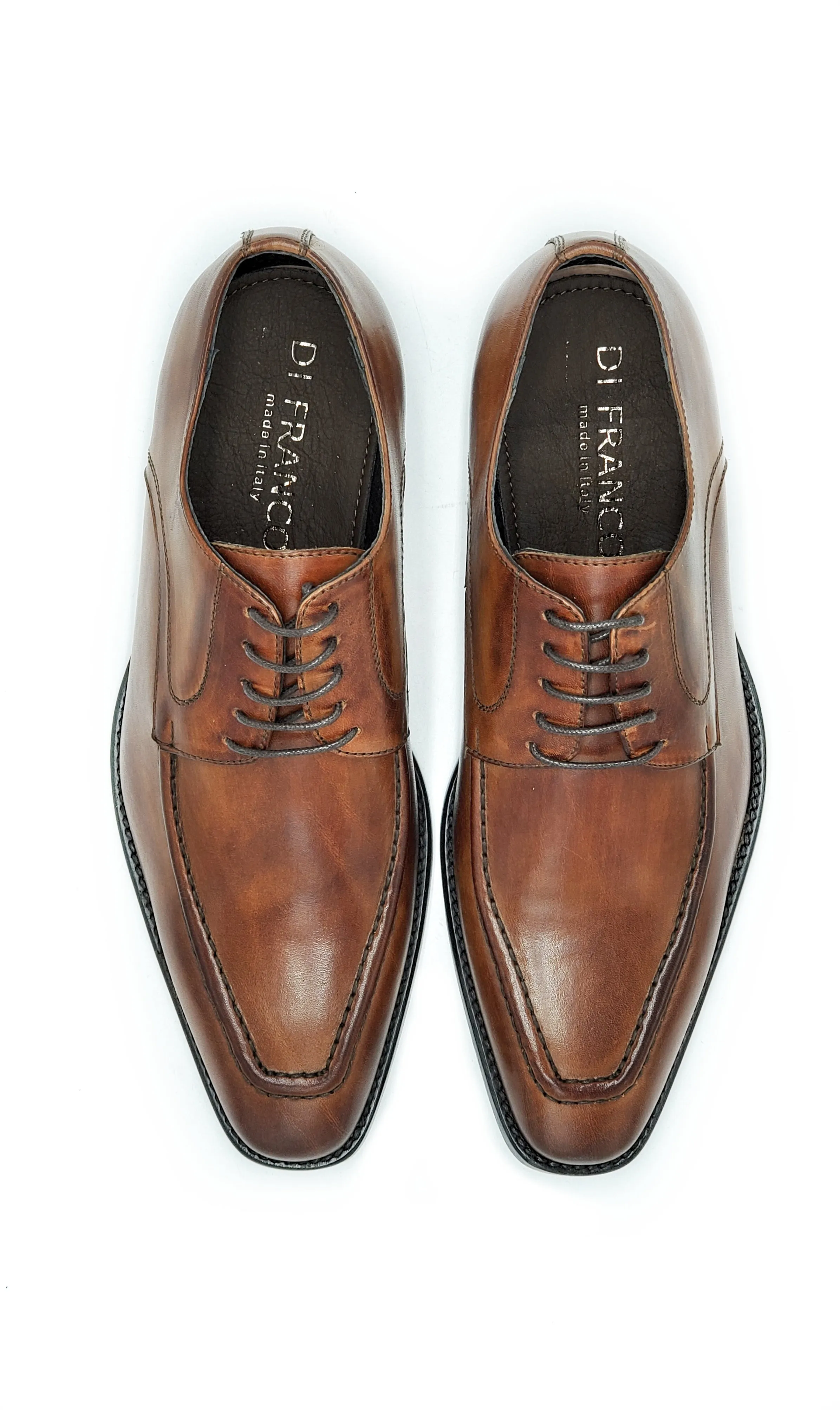 Di Franco Shoes Men's Derby (Black) vero cuoio