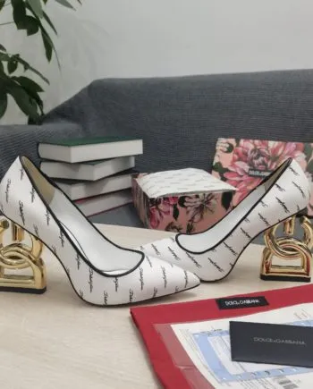 DolGa Patent Pumps With 3.5 Heel White For Women DG Shoes