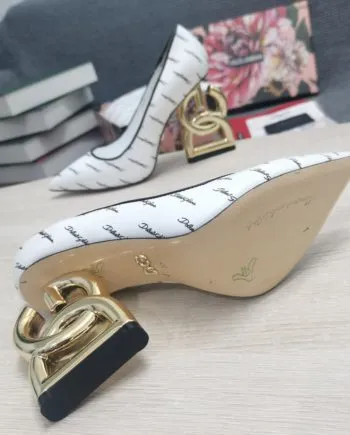 DolGa Patent Pumps With 3.5 Heel White For Women DG Shoes