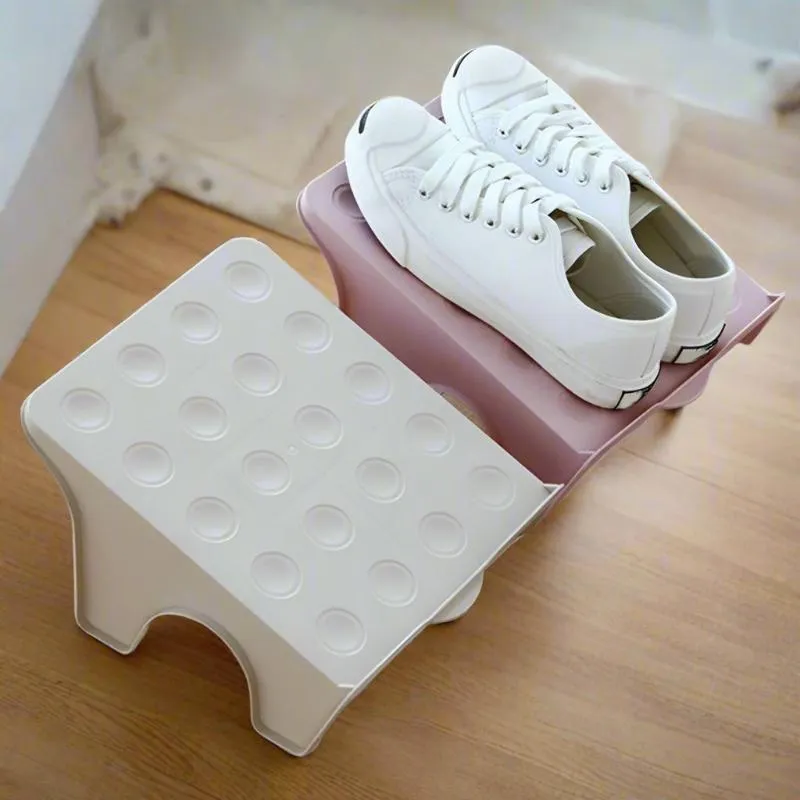 Double Shelf Small Shoe Holder for Closet