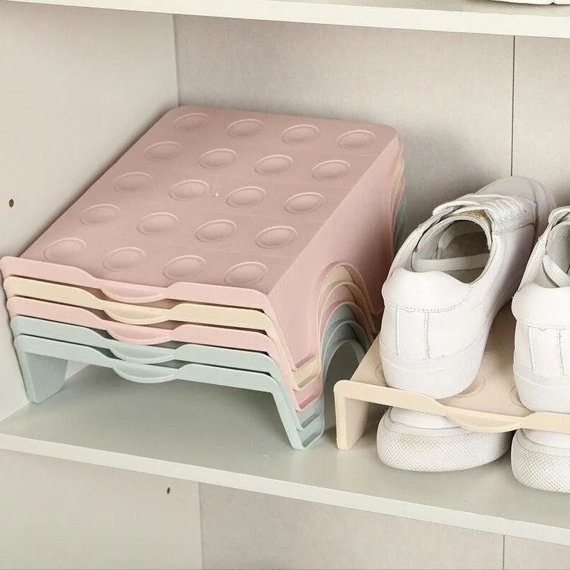 Double Shelf Small Shoe Holder for Closet
