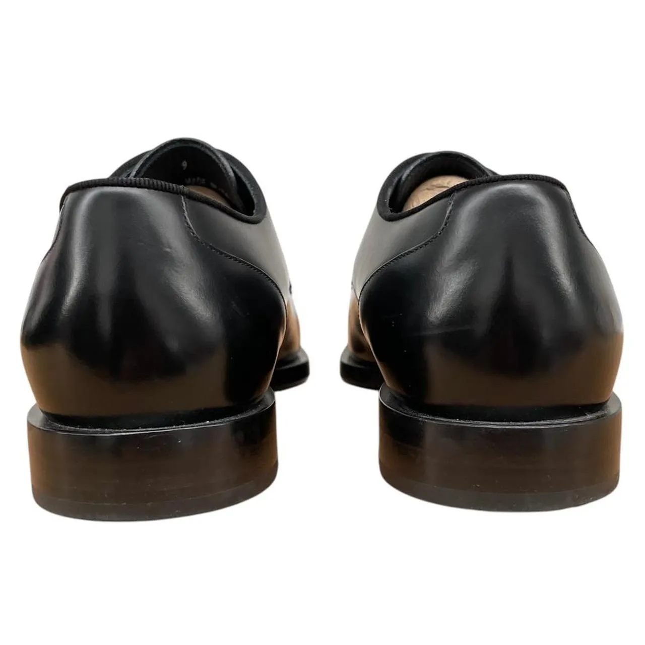 Fendi Calligraphy Leather Derby Shoes Uk 9