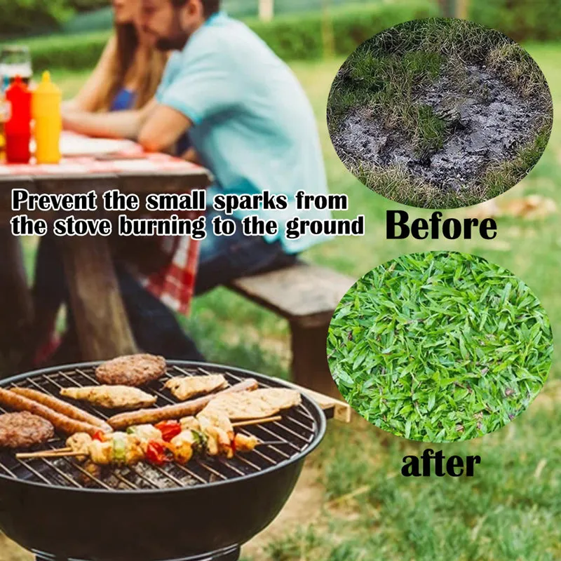 Fire Pit Square Mat for Wood Burner Fireproof Pad Deck Protector