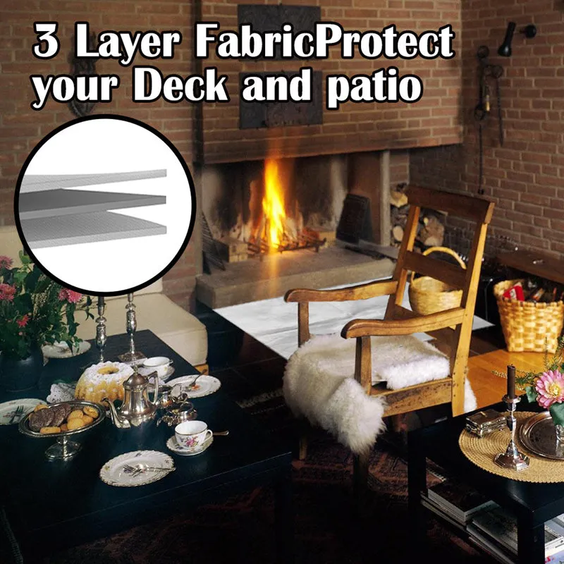 Fire Pit Square Mat for Wood Burner Fireproof Pad Deck Protector