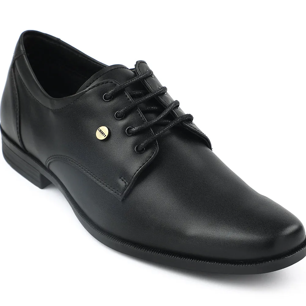 Fortune Black Formal Lacing Derby Shoes For Men BENSTOCK1E By Liberty