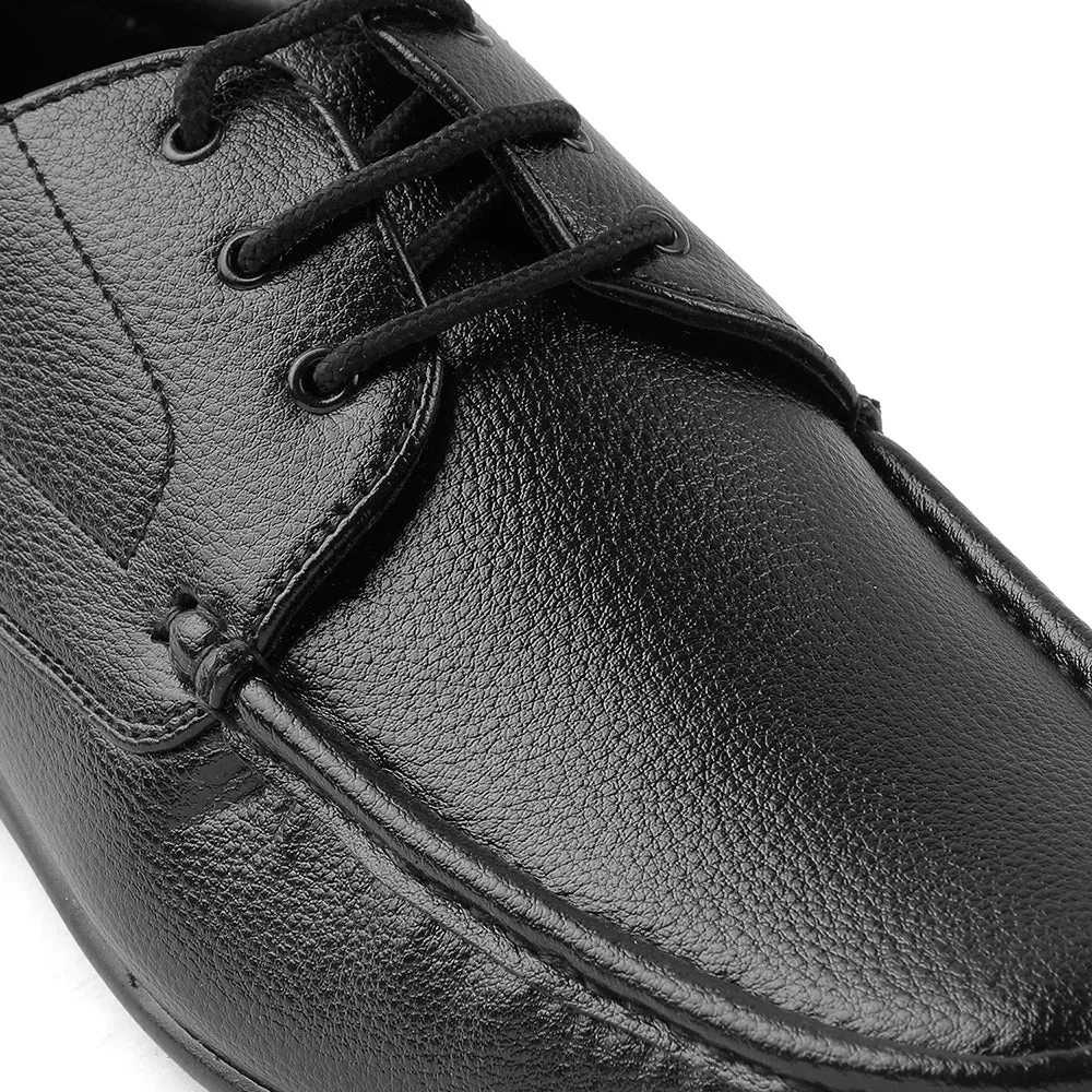 Fortune Black Lacing Formal Derby Shoes For Men HML-6E By Liberty