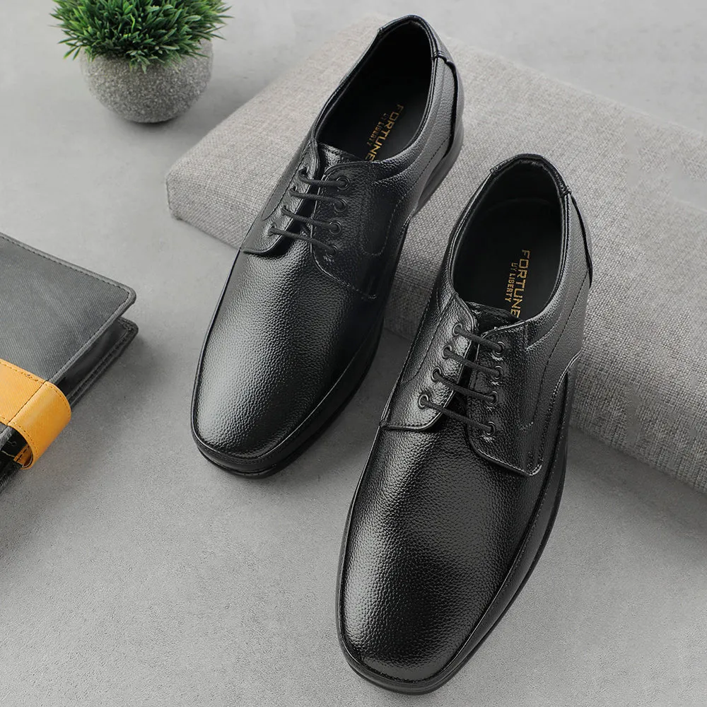 Fortune Black Lacing Formal Derby Shoes For Men HML-6E By Liberty